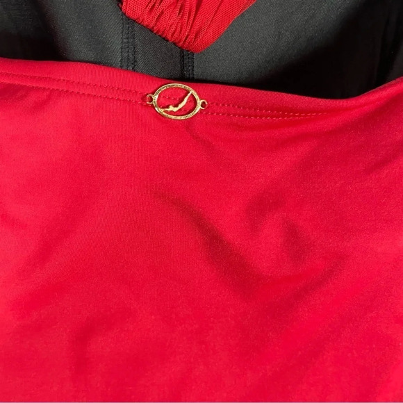 Jantzen Red Retro Style One Piece Tie Back Swimsuit - Picture 4 of 6